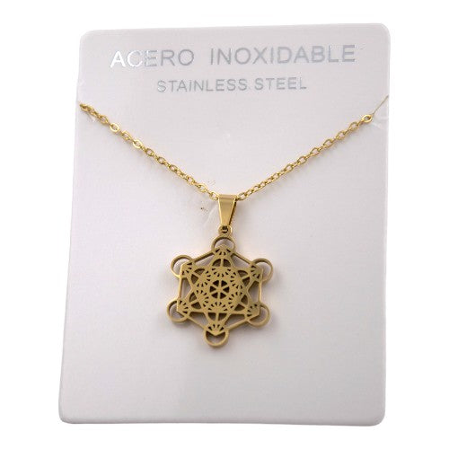 COLGANTE ACERO DORADO PEQ. METATRON REF -4