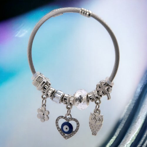 PULSERA AJUSTABLE CON DIJES ACERO MOD. 01 REF.-4