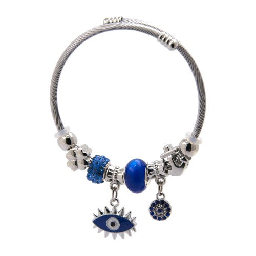 PULSERA AJUSTABLE CON DIJES ACERO MOD. 02 REF.-4