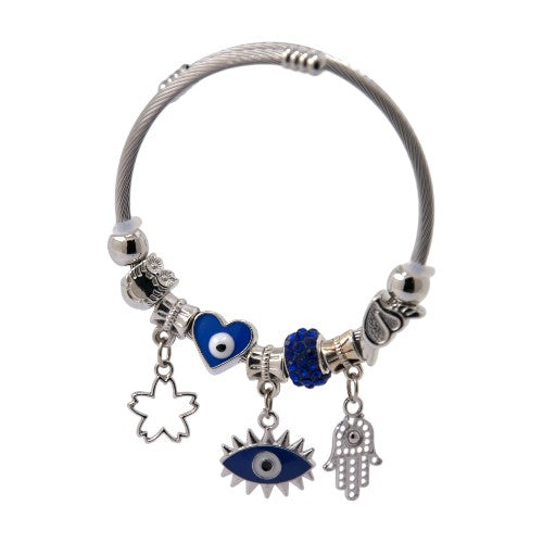 PULSERA AJUSTABLE CON DIJES ACERO MOD. 03 REF.-4