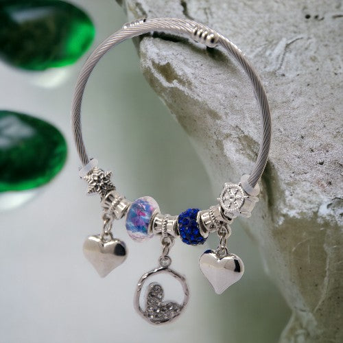 PULSERA AJUSTABLE CON DIJES ACERO MOD. 04 REF.-4
