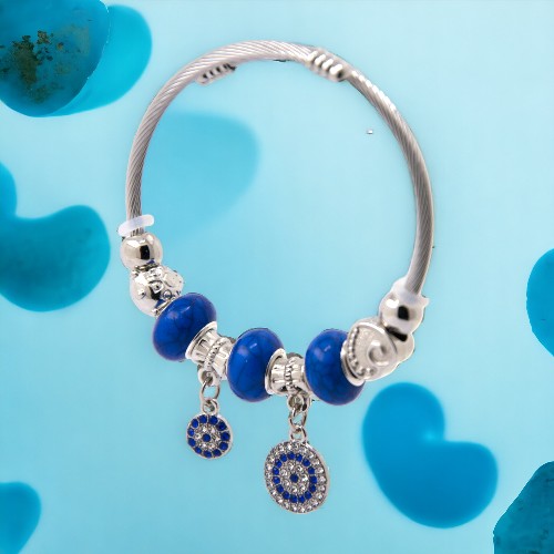 PULSERA AJUSTABLE CON DIJES ACERO MOD. 05 REF.-4