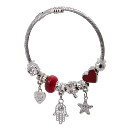PULSERA AJUSTABLE CON DIJES ACERO MOD. 08 REF.-4