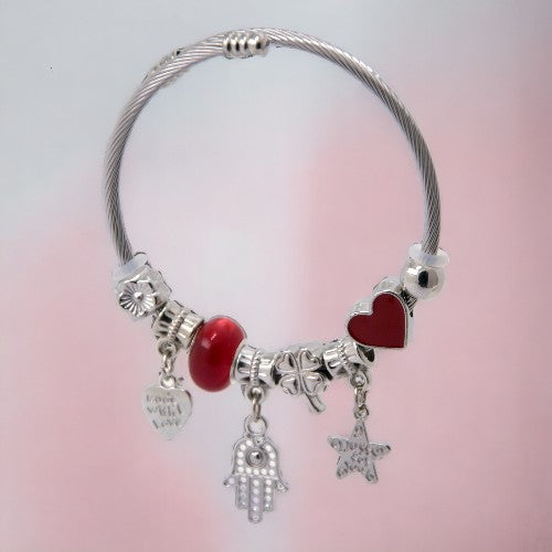 PULSERA AJUSTABLE CON DIJES ACERO MOD. 08 REF.-4