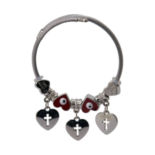PULSERA AJUSTABLE CON DIJES ACERO MOD. 09 REF.-4
