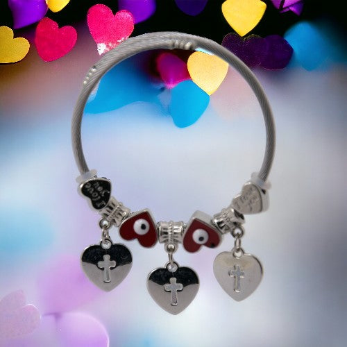 PULSERA AJUSTABLE CON DIJES ACERO MOD. 09 REF.-4