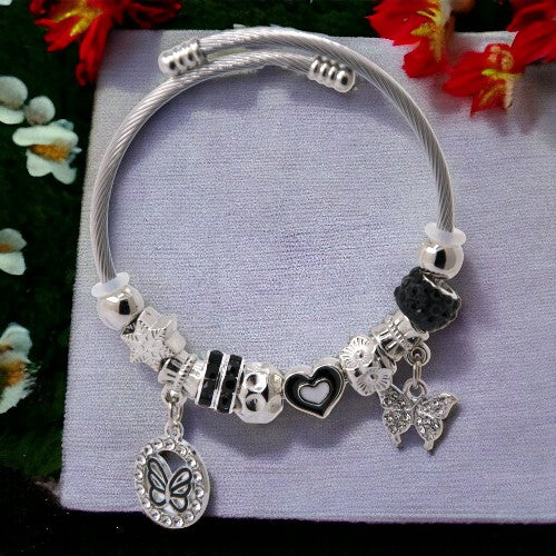 PULSERA AJUSTABLE CON DIJES ACERO MOD. 10 REF.-4
