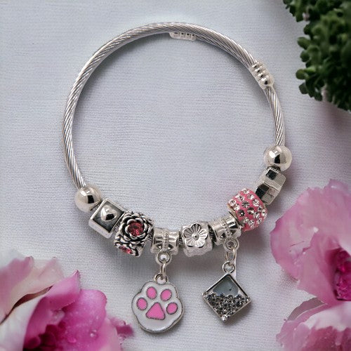 PULSERA AJUSTABLE CON DIJES ACERO MOD. 11 REF.-4