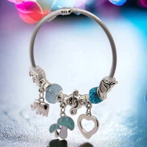 PULSERA AJUSTABLE CON DIJES ACERO MOD. 12 REF.-4