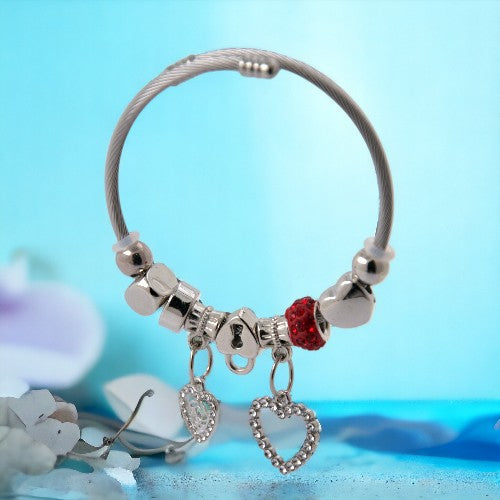 PULSERA AJUSTABLE CON DIJES ACERO MOD. 14 REF.-4