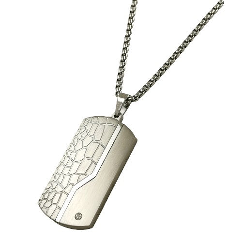 Colgante Acero Hombre plateado serpiente/lisoREF10