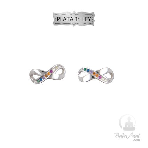 Pendientes Plata de Ley infinito Circonitas REF390