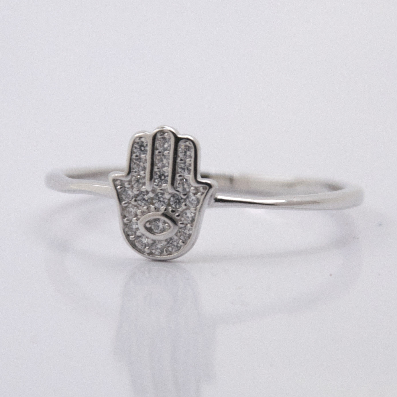 Anillo Plata Ley Mano de Fátima Circonitas REF390