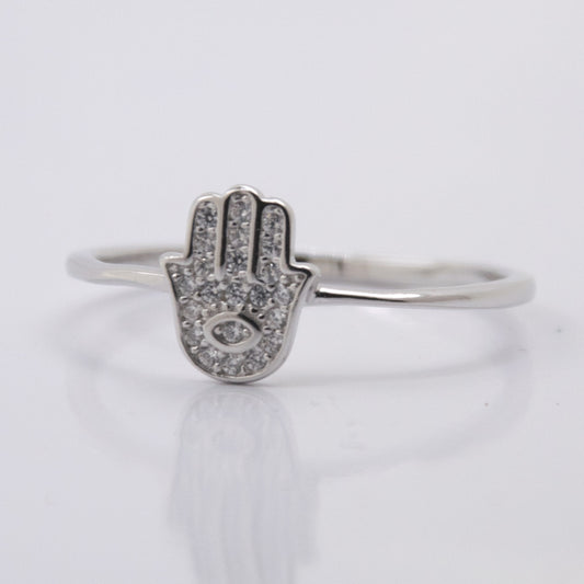 Anillo Plata Ley Mano de Fátima Circonitas REF390