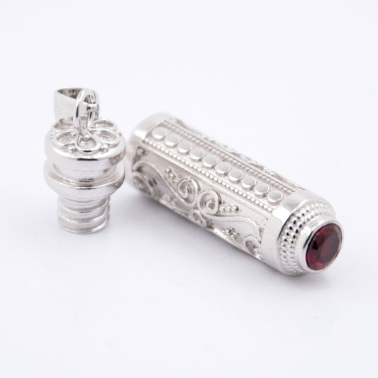 Colgante Urna Plata de Ley Labrada clara REF1890