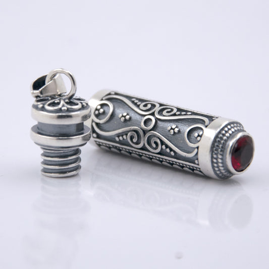 Colgante Urna Plata de Ley Labrada oscura REF1890