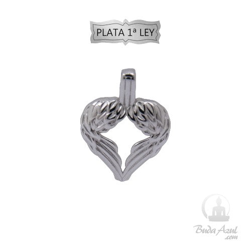 Colgante Plata de Ley alas corazón REF590