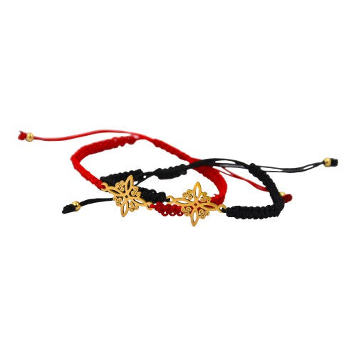 Pulsera Tejida Nudo Bruja Dorado E5797-8
