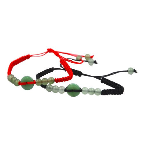 Pulsera Tejida Disco de Jade E5797-15
