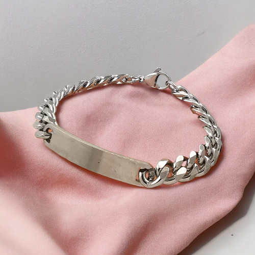 Pulsera Acero Plateado Esclava REF. 6