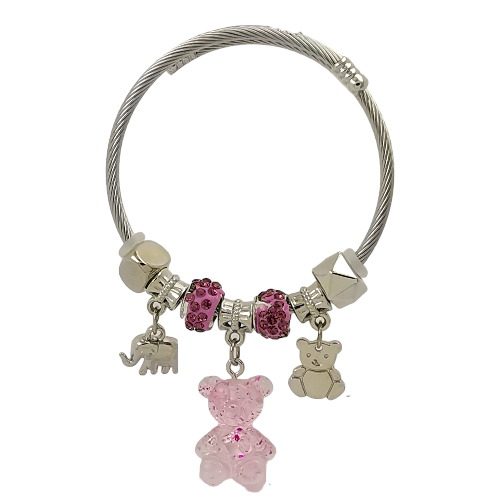PULSERA AJUSTABLE CON DIJES ACERO MOD. 16 REF.-4