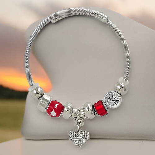 PULSERA AJUSTABLE CON DIJES ACERO MOD. 18 REF.-4