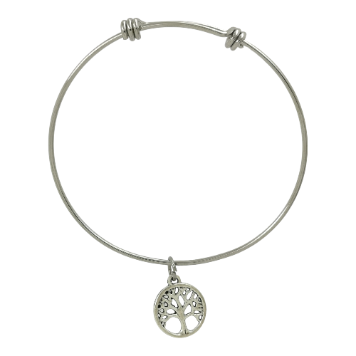 Pulsera Acero Ajustable Árbol de la Vida REF. 3