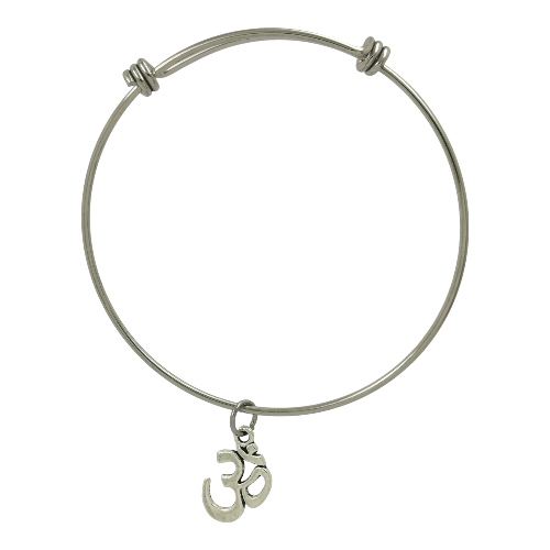 Pulsera Acero Ajustable Símbolo OM REF. 3