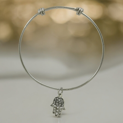 Pulsera Acero Ajustable Mano de Fátima REF. 3