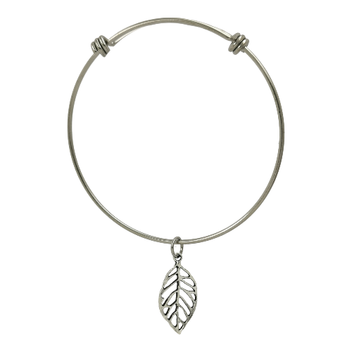 Pulsera Acero Ajustable Hoja REF. 3