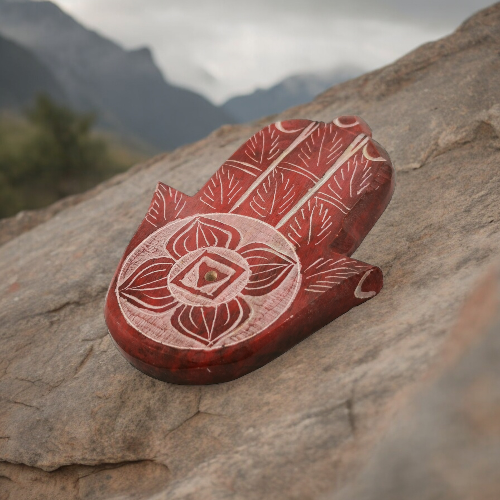 Quemador Mano de Fátima Rojo 9x6 cm - REF 240