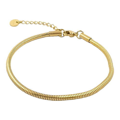 Pulsera Acero Dorado CADENA DE SERPIENTE REF 4