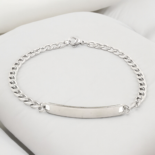 Pulsera Acero Plateado ESCLAVA REF 4