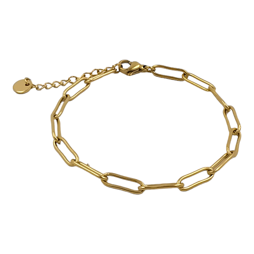 Pulsera Acero Dorado ESLABON CADENA REF 4