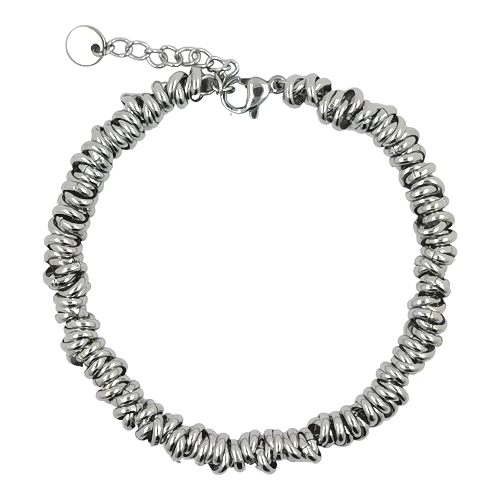 Pulsera Acero Plateado MIL AROS REF 5