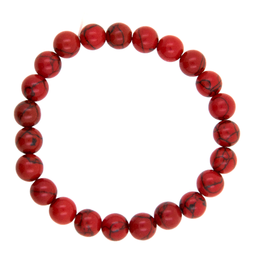 PULSERA MINERAL CORAL 6MM REF. 3