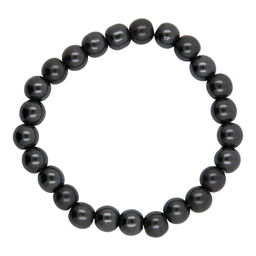 PULSERA MINERAL HEMATITE COLOR 8MM REF. 4