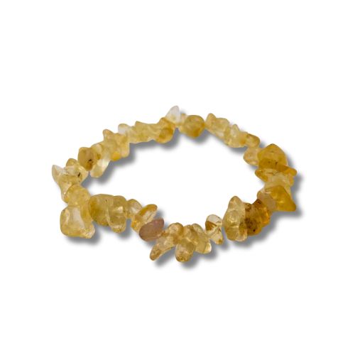Pulsera Mineral Chip Citrino