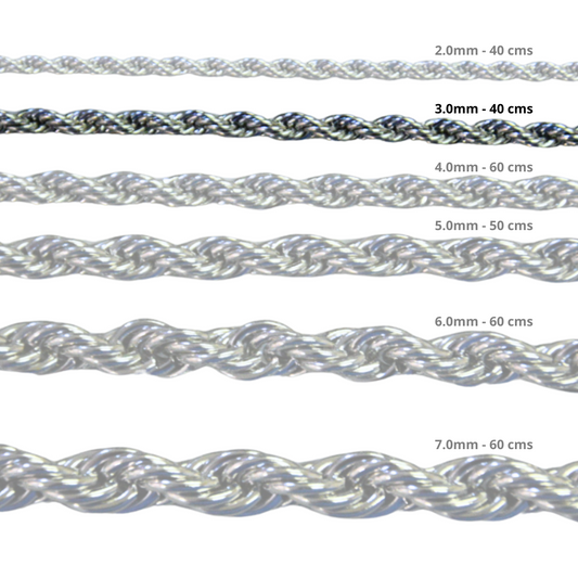 Cadena Acero inoxidable CORDON 3.0 - 40CM PLATEADO
