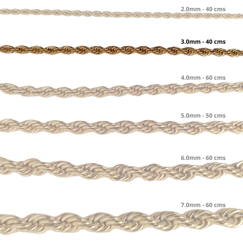 Cadena Acero inoxidable CORDON 3.0 - 40 CM DORADO