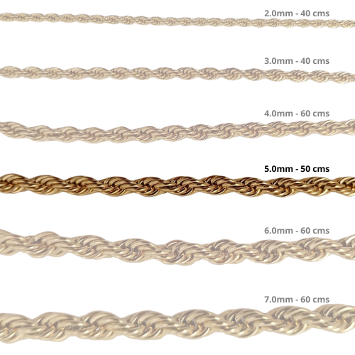 Cadena Acero inoxidable CORDON 5.0 - 50 CM DORADO