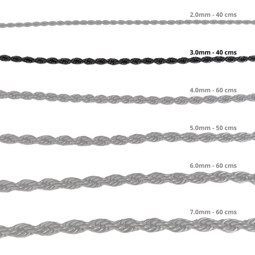 Cadena Acero inoxidable CORDON 3.0 - 40 CM NEGRO