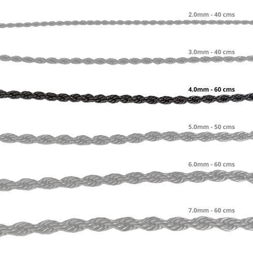 Cadena Acero inoxidable CORDON 4.0 - 60 CM NEGRO
