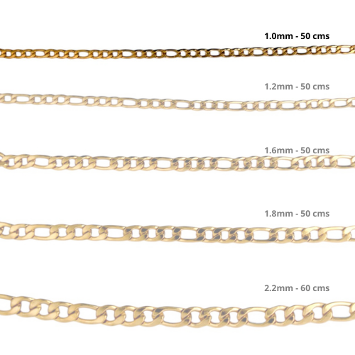 Cadena Acero inoxidable FIGARO 1.0 - 50CM DORADO
