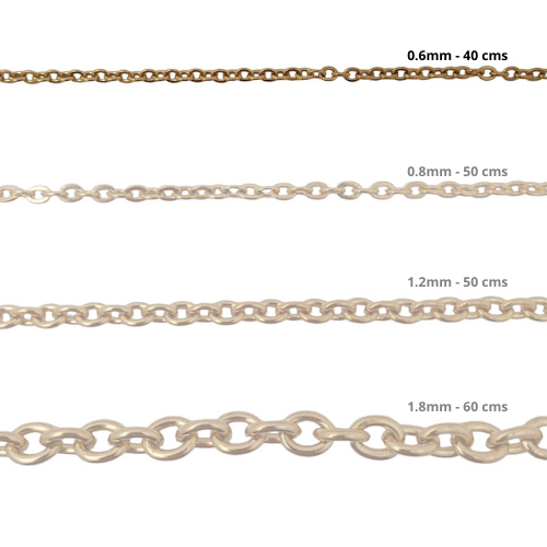 Cadena Acero inoxidable ROLO 0.6 - 40CM DORADO