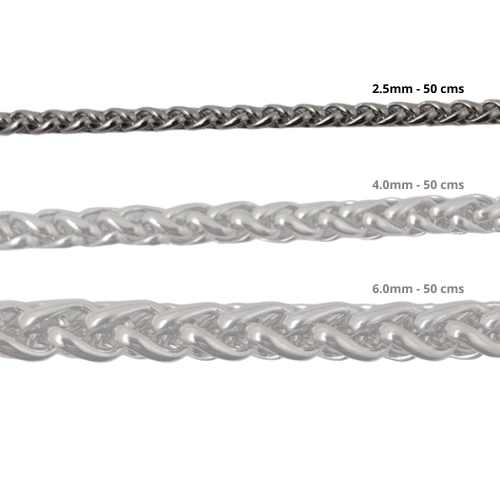 Cadena Acero inoxidable ESPIGA 2.5 - 50CM PLATEADO