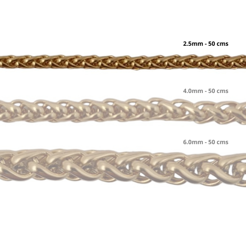 Cadena Acero inoxidable ESPIGA 2.5 - 50CM DORADO