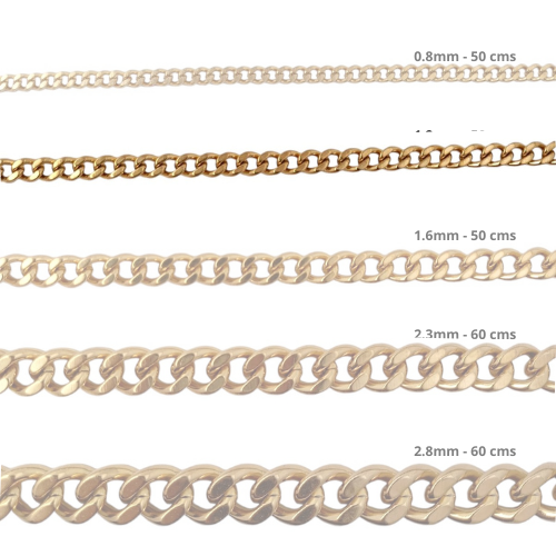 Cadena Acero inoxidable CUBANA 1.2 - 50CM DORADO