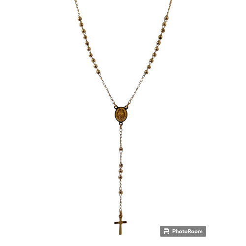 Colgante Acero Rosario VIRGEN 3mm - DORADO