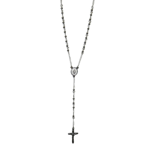 Colgante Acero Rosario VIRGEN 4mm - PLATEADO
